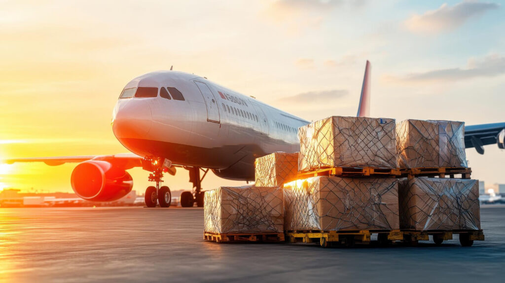 Air freight logistics for fast international cargo transportation
